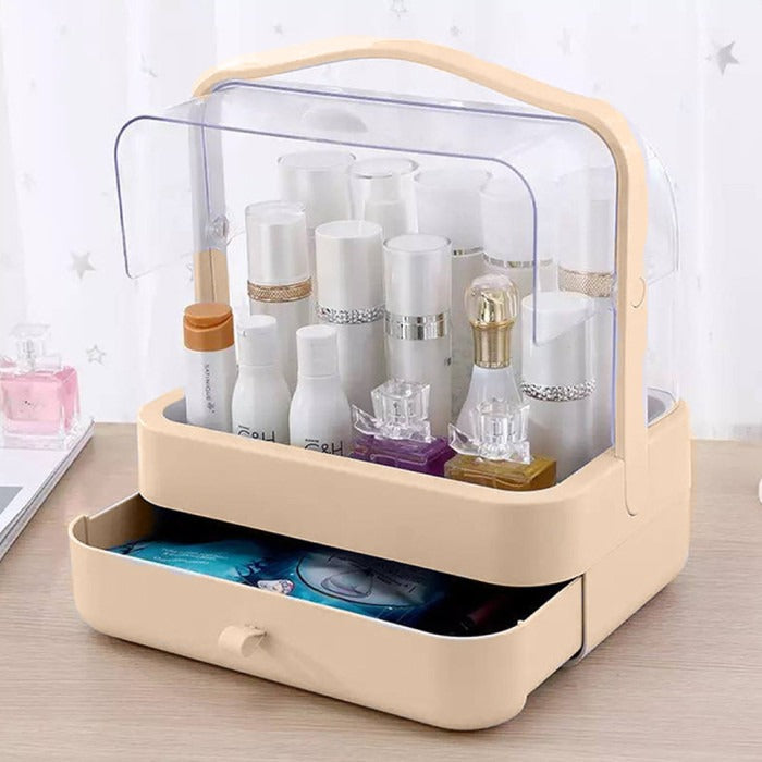 Premium Makeup Organizer with Double Side Glass Slide