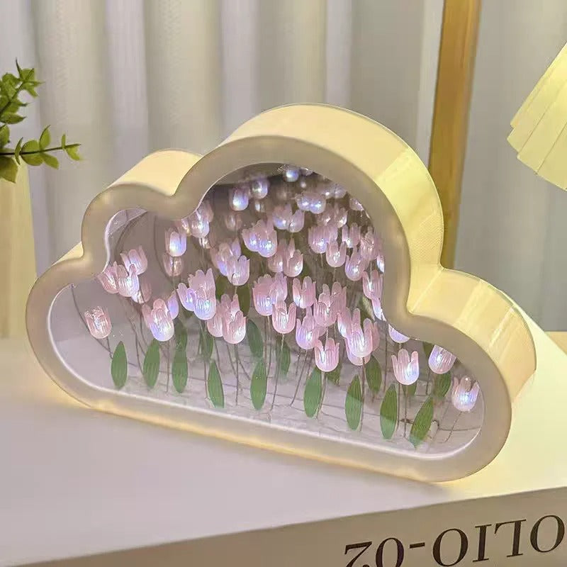 DIY Cloud Mirror Tulip Night Lamp