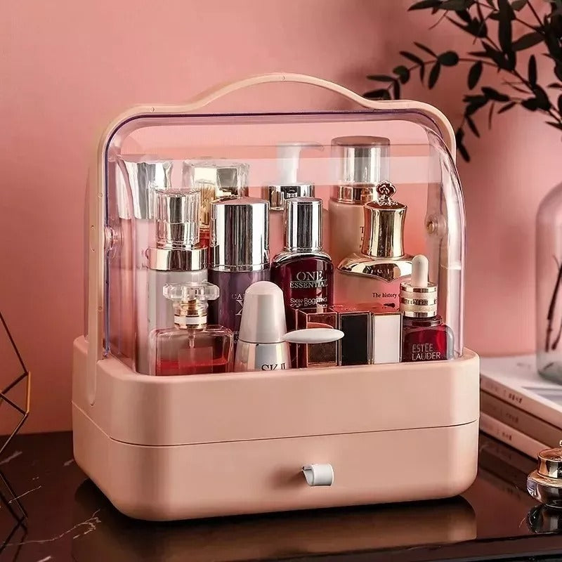 Premium Makeup Organizer with Double Side Glass Slide