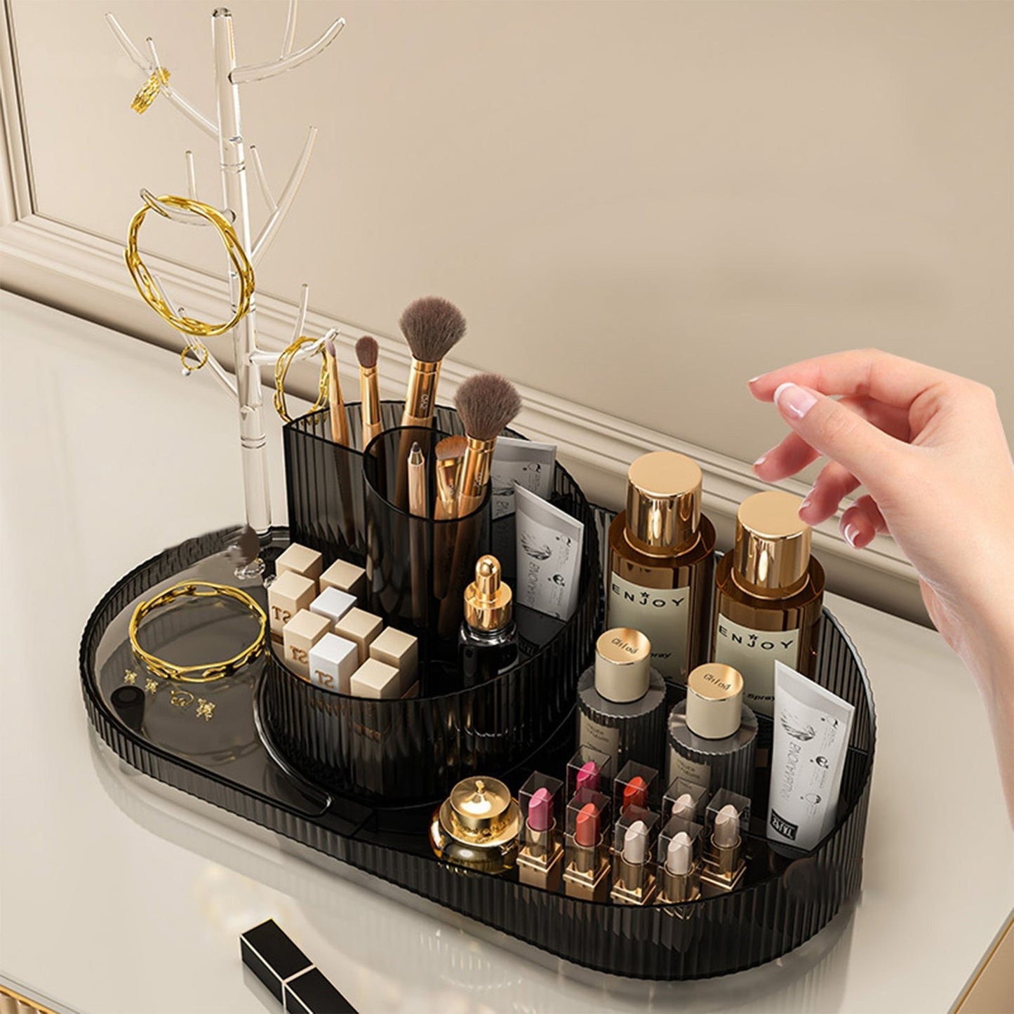 Luxury Rotating Makeup & Jewelry Organizer