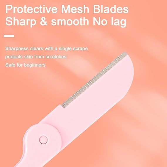 3PCs Folding Eyebrow Razor with Handle